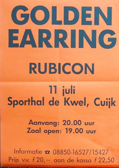 Golden Earring show poster July 11 1992 Cuijk - Sporthal de Kwel (Collection Edwin Knip)